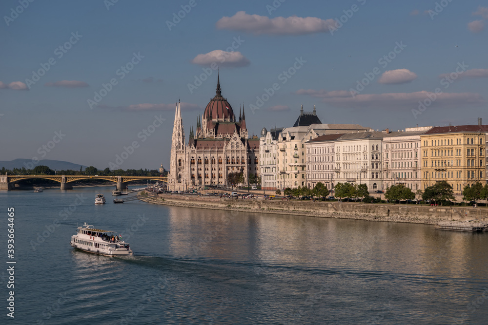 View of the Budapesian Parliament and the Danube River