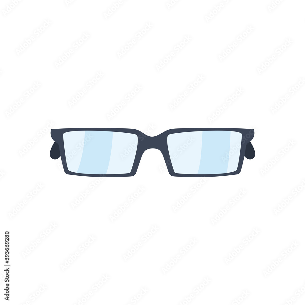 Fototapeta premium glasses icon, flat style on white background
