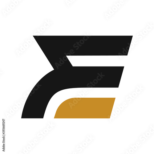 Initial letter ef logo or fe logo vector design template