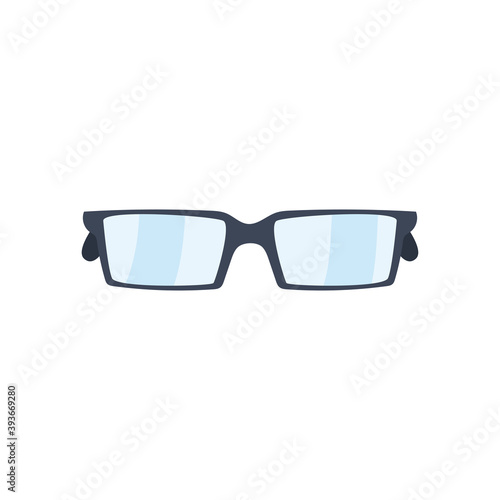 glasses icon, flat style on white background