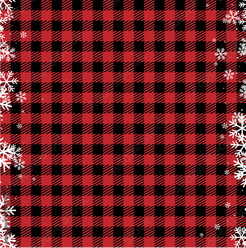 Christmas and New Year pattern at Buffalo Plaid. Festive background for design and print photo