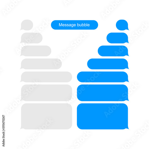 Message bubble vector illustration. Chat screen