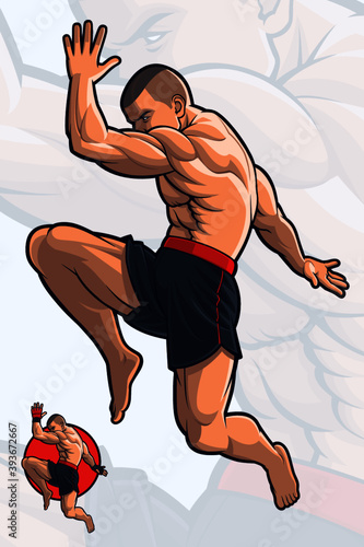 Flying Knee Kick Kick Boxing