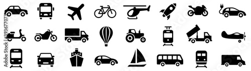 Transport icon. Transportation symbols set vector