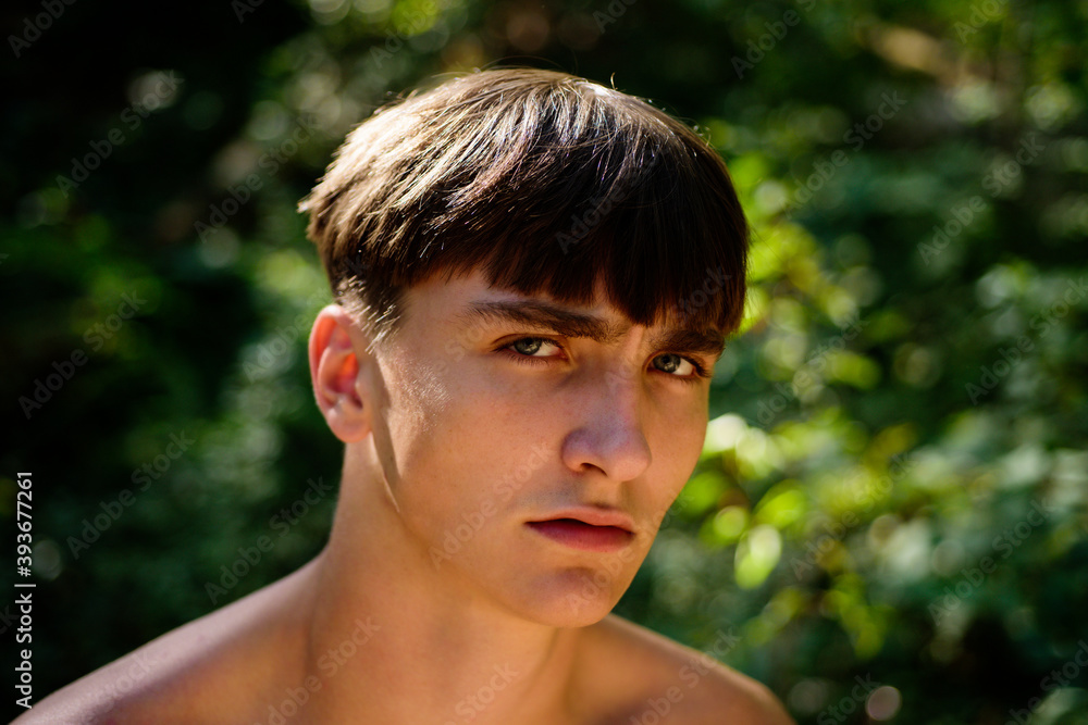 Closeup portrait of young man. Handsome guy with confident face. Closeup portrait of young man. Handsome guy with confident face.