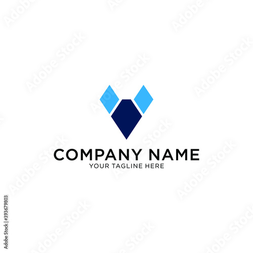 Luxury V letter blue logo template design vector. Free Download Luxury V letter blue logo template design vector. - GFXLoad