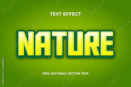 3d  text effect nature light green text effect with an editable file