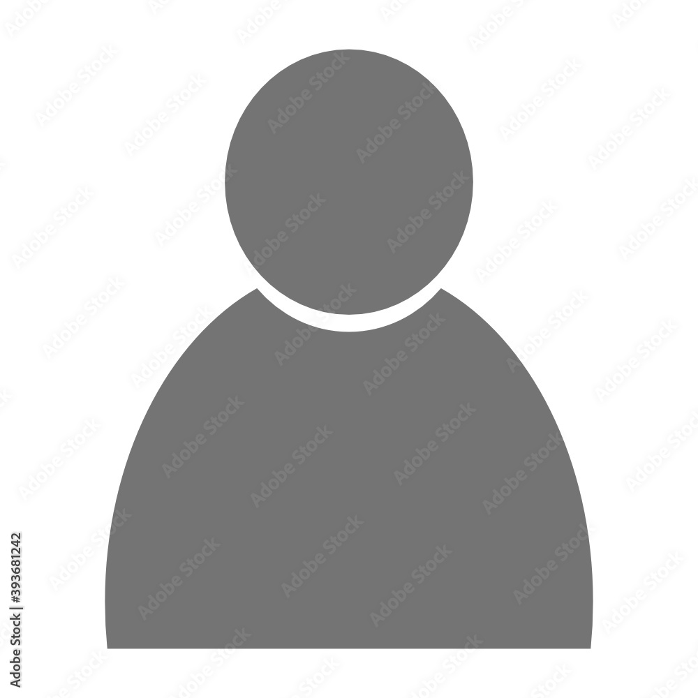Personensymbol in grau vor weißem Hintergrund Personensymbol in grau vor weißem Hintergrund