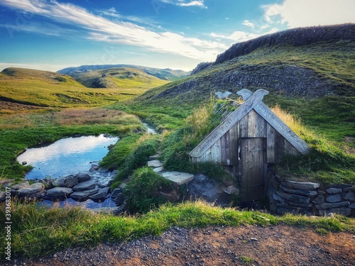 Safe haven of Hrunalaug hot spring, Fludir, Iceland