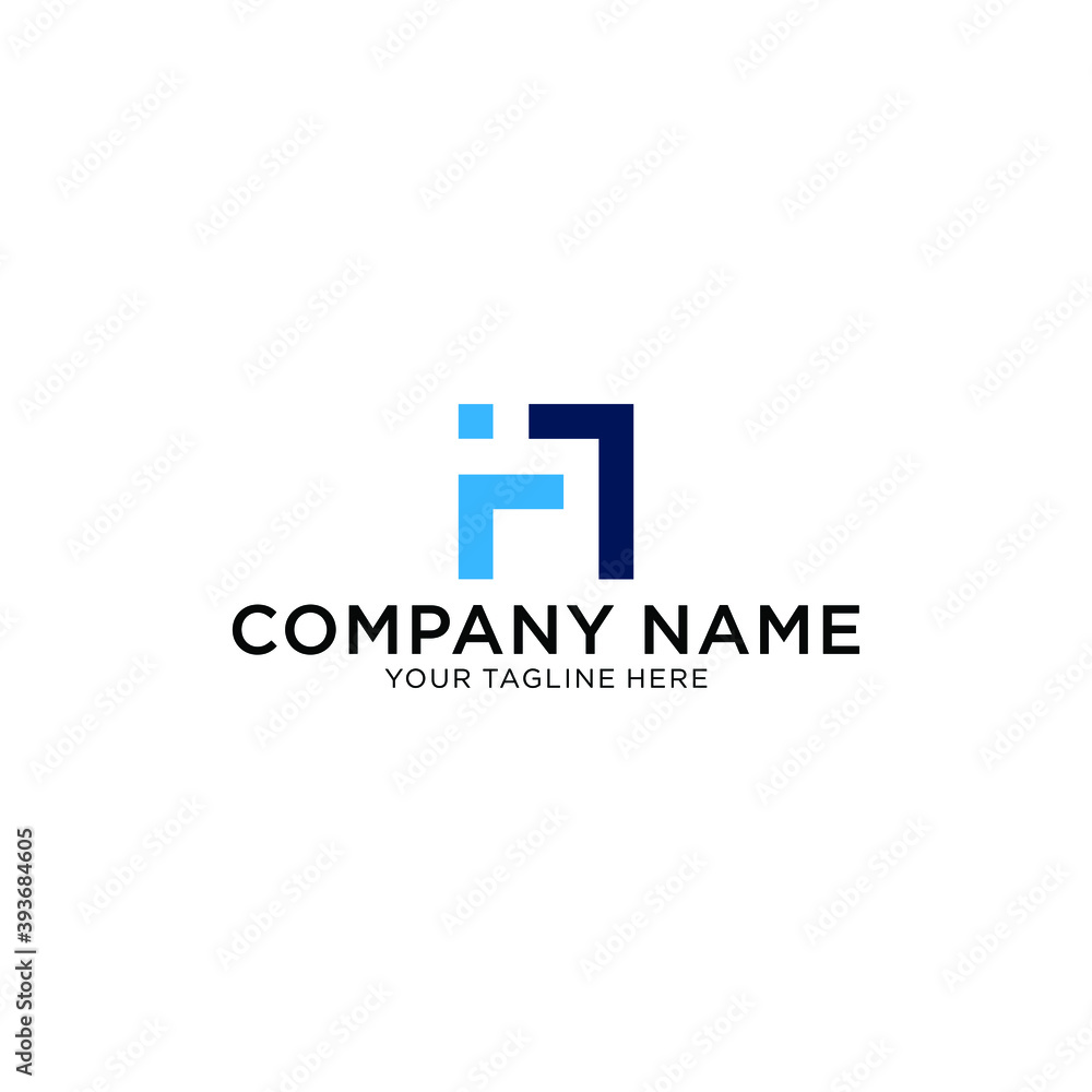 Letter I and F logo icon design template elements. Letter I and F logo icon design template elements.