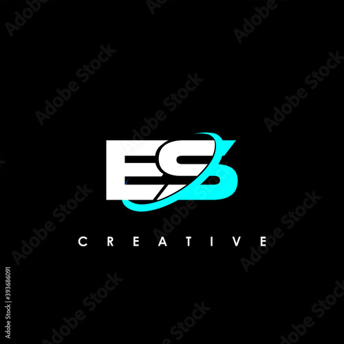 ES Letter Initial Logo Design Template Vector Illustration	
