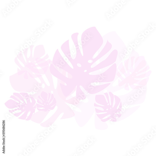 Illustration of summer tropical leaves