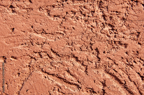 Wall covered with clay close-up. Plaster Texture