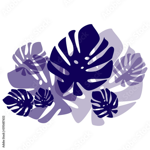 Illustration of summer tropical leaves