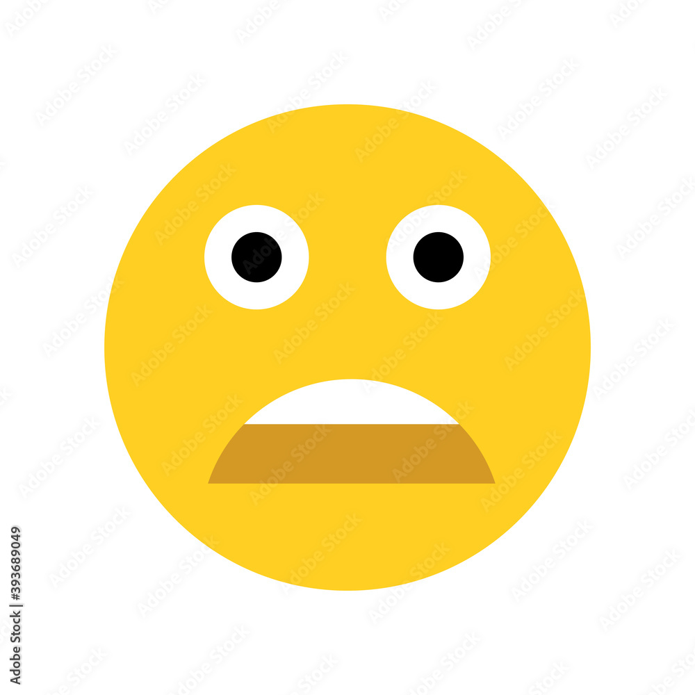 Upset emoji face. Emoticons icon. Upset emoji face. Emoticons icon.