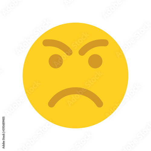 Upset emoji face. Emoticons icon.