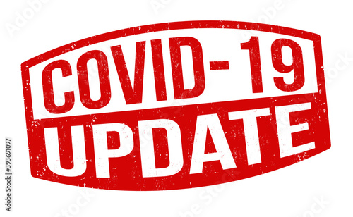 Covid-19 update grunge rubber stamp