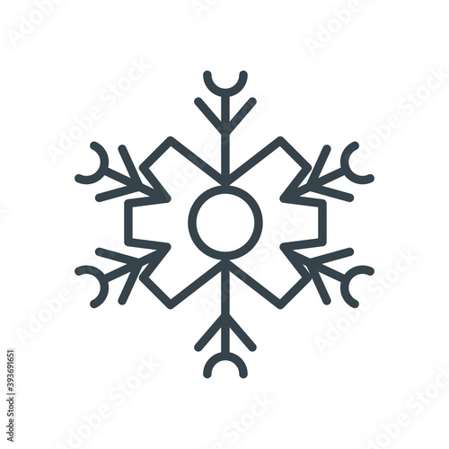 snowflake, christmas and winter concept, line style icon