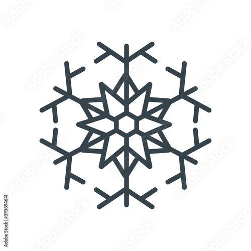 snowflake, christmas and winter concept, line style icon