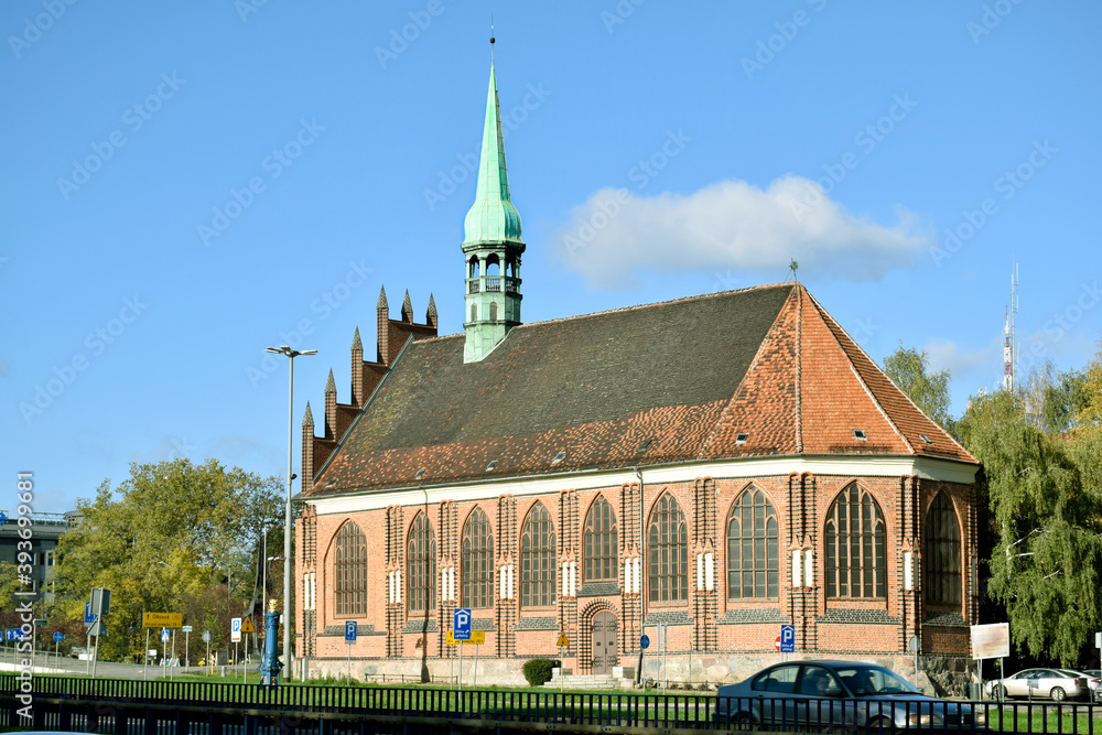 Fototapeta premium St. Peter and Paul church in Stettin (Szczecin) , Poland, side view in Summer.