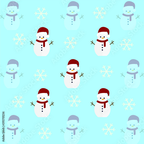 wallpaper snowman  christmas  snow  holiday weekend  free time  vector illustration