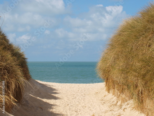 Fototapeta Naklejka Na Ścianę i Meble -  Plage sur les dunes de Keremma dans le Finistère