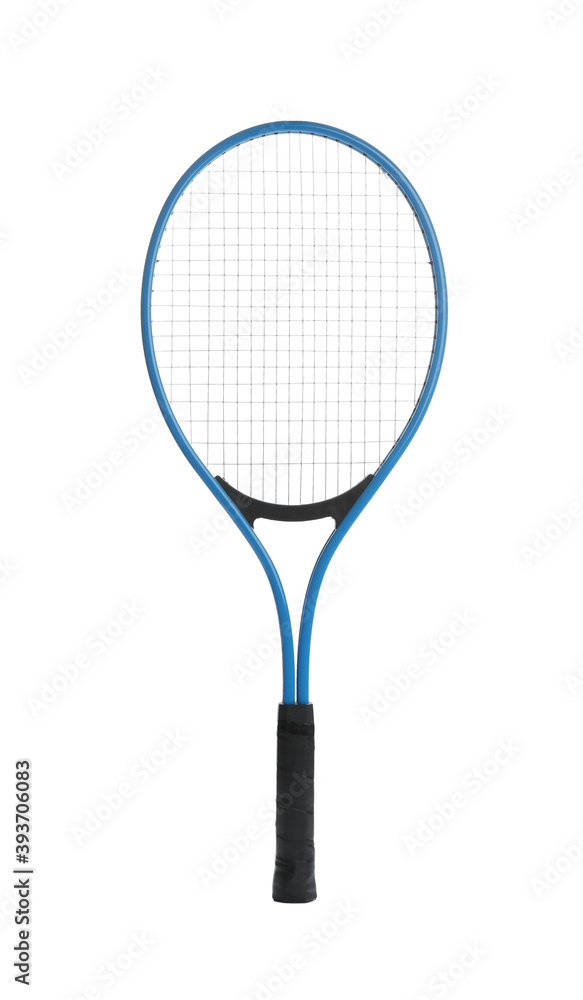 Tennis racket isolated on white. Sports equipment Tennis racket isolated on white. Sports equipment