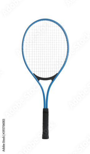 Tennis racket isolated on white. Sports equipment © New Africa