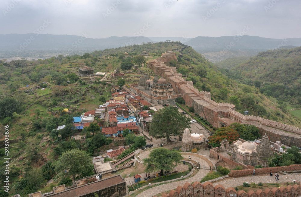 The Great Wall of India is called the fortress walls of Kumbalgarh Fort, India