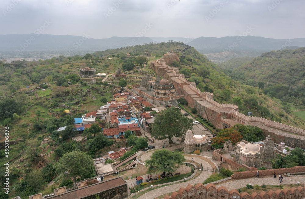 The Great Wall of India is called the fortress walls of Kumbalgarh Fort, India The Great Wall of India is called the fortress walls of Kumbalgarh Fort, India