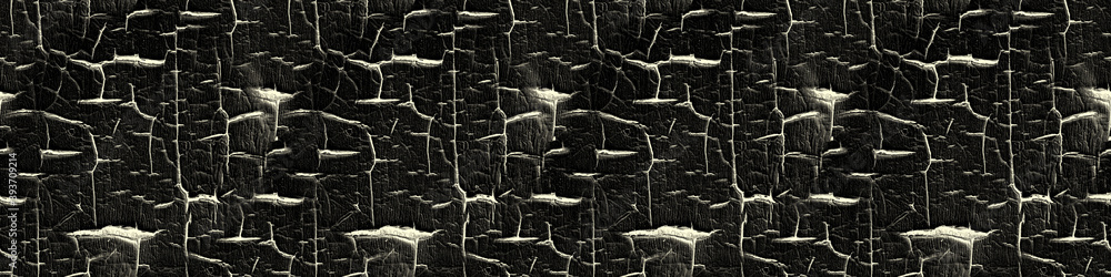 Obraz premium Dark Wooden Plank. Paint Dirty Wall. Dry Wall.