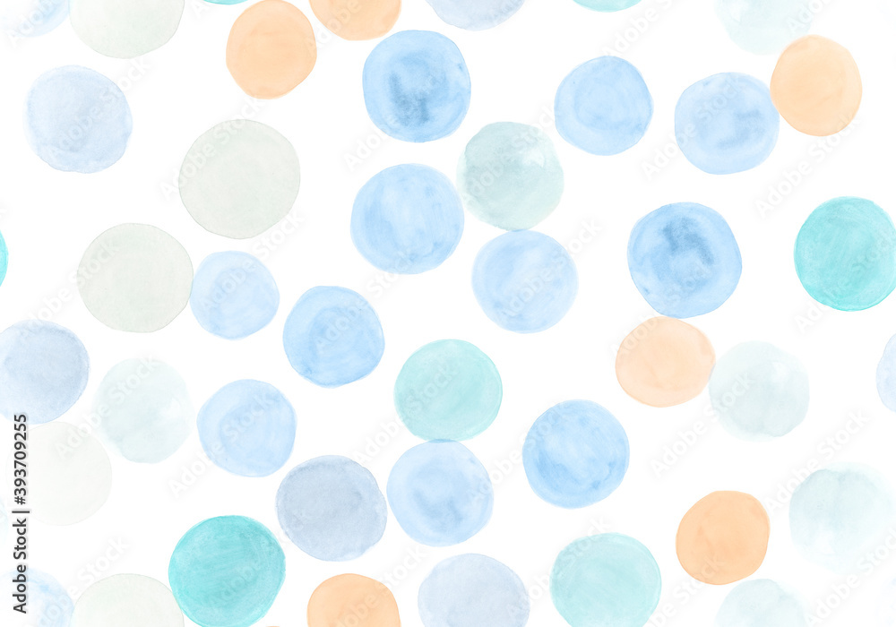 Seamless Circle Textile. Blue Watercolour Radial Seamless Circle Textile. Blue Watercolour Radial