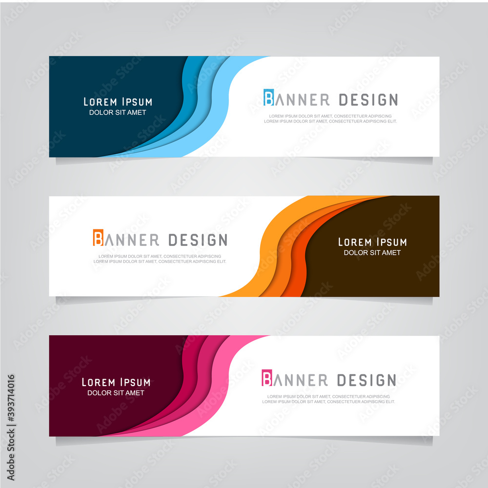 Vector abstract web banner design template. Collection of web banner template. Abstract geometric web design banner template isolated on grey background. Header - landing page Web Design Elements Vector abstract web banner design template. Collection of web banner template. Abstract geometric web design banner template isolated on grey background. Header - landing page Web Design Elements