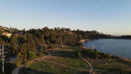 Magic Hour at Silver Lake Meadow, Los Angeles photo