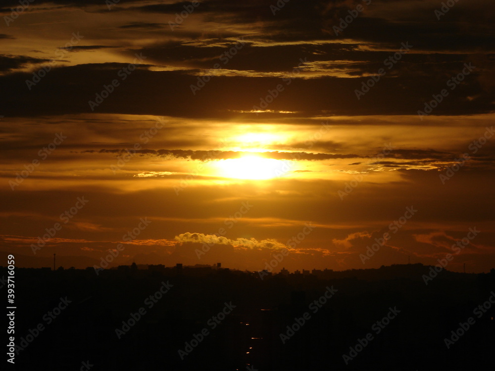 Sun and city Sun and city