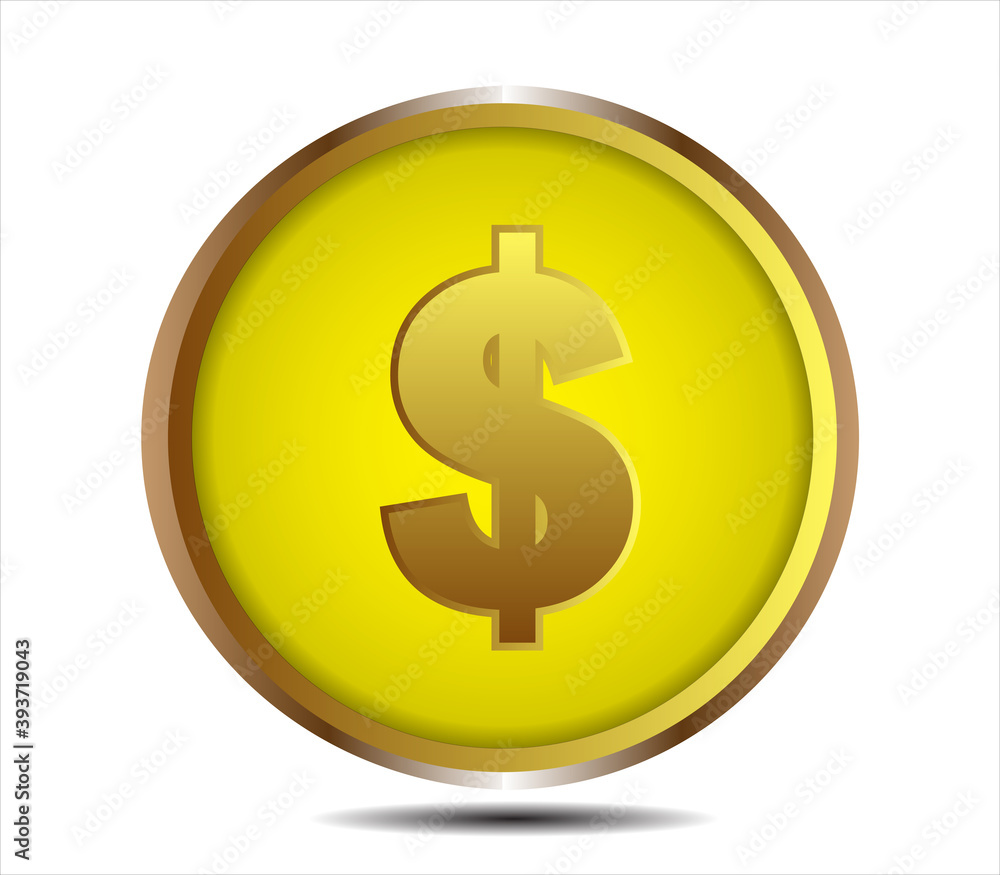 dollar coin illustration, dollar vector illustration dollar coin illustration, dollar vector illustration
