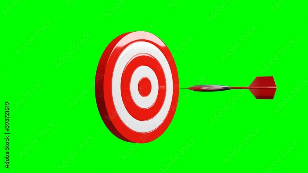 All dart arrows missed target.
On green chroma key background. All dart arrows missed target.
On green chroma key background.