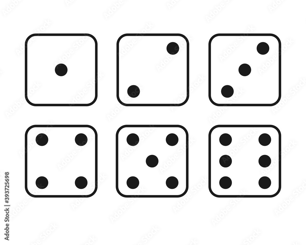 Dice illustration set material / vector Dice illustration set material / vector