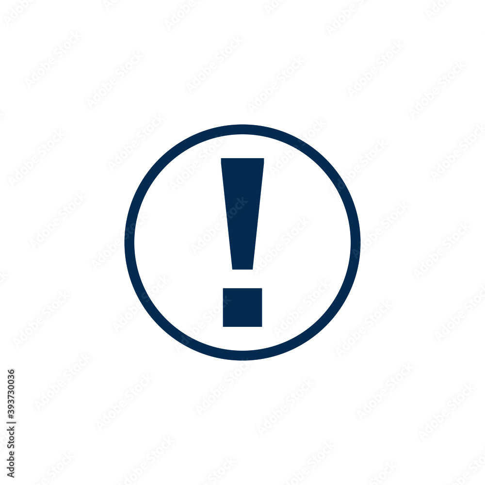 Icon vector graphic of exclamation mark Icon vector graphic of exclamation mark