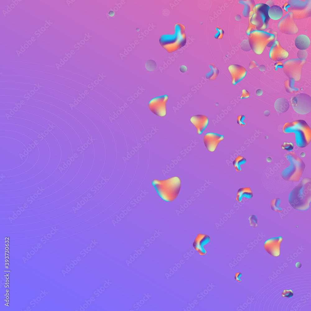 Fototapeta premium Iridescent Elements Fashion Vector Blue 