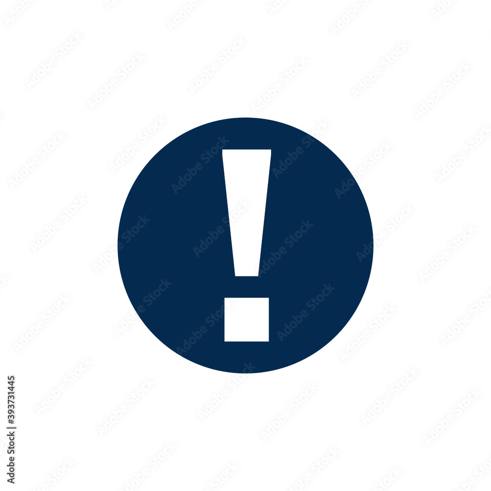 Icon vector graphic of exclamation mark Icon vector graphic of exclamation mark