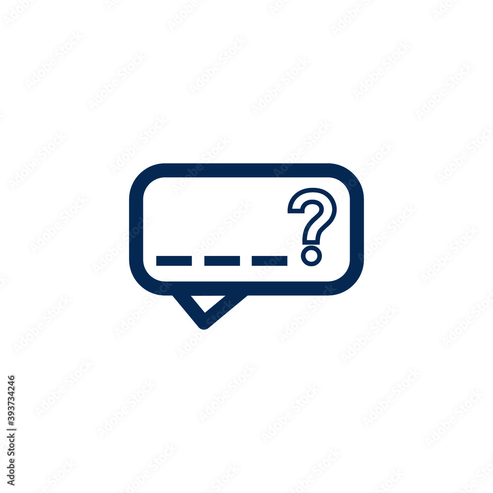 Icon vector graphic of question illustration Icon vector graphic of question illustration