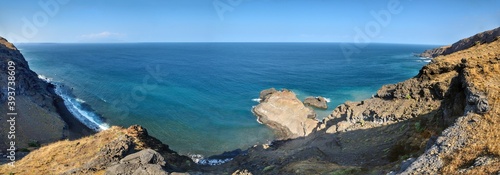 Panoramic of Peninsula Ponta Pisqueiro on the island of Fogo, Cabo Verde