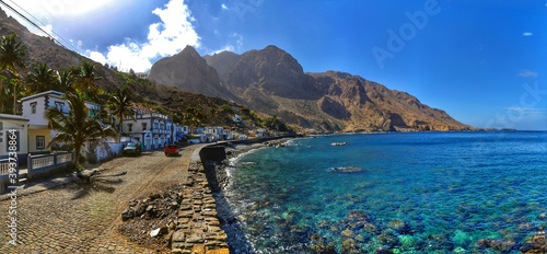 Fotografering Clear waters found on the bay of Fajan D'Agua on the island of Brava, Cabo Verde