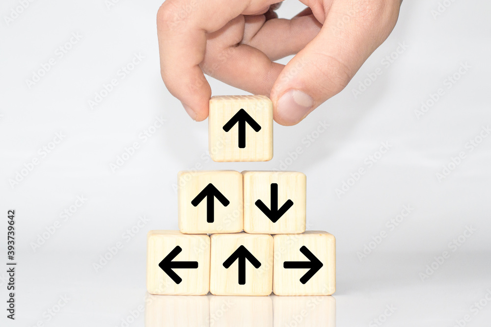 choosing a direction in business. Strategy and making the right decision is the way to success. Can be used for business, marketing, financiaL, INSURANCE concept choosing a direction in business. Strategy and making the right decision is the way to success. Can be used for business, marketing, financiaL, INSURANCE concept
