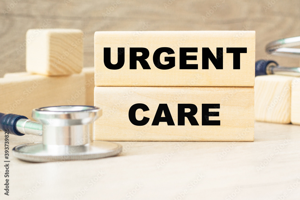 the words URGENT CARE . Medical concept. the medicine the words URGENT CARE . Medical concept. the medicine