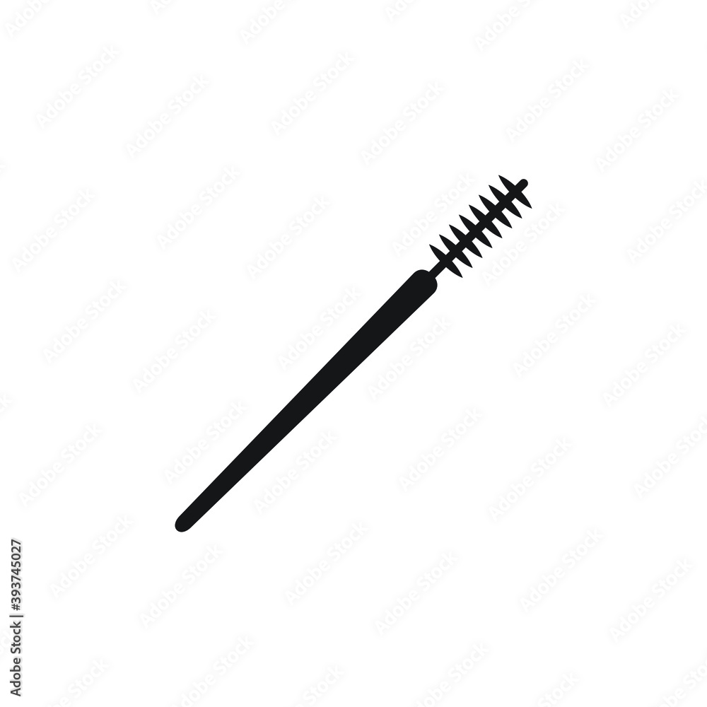 Mascara brush icon design isolated on white background Mascara brush icon design isolated on white background