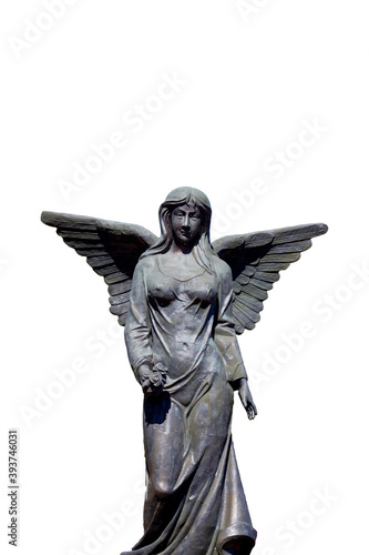 angel statue isolated on white
