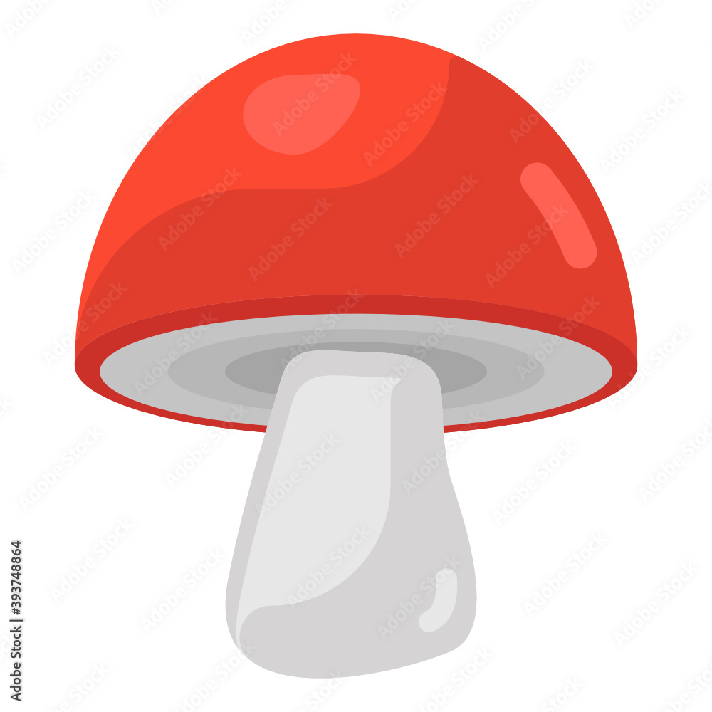 An icon of mushroom in modern flatty style
An icon of mushroom in modern flatty style