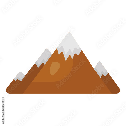  Hills  mountain landscape icon flat design  